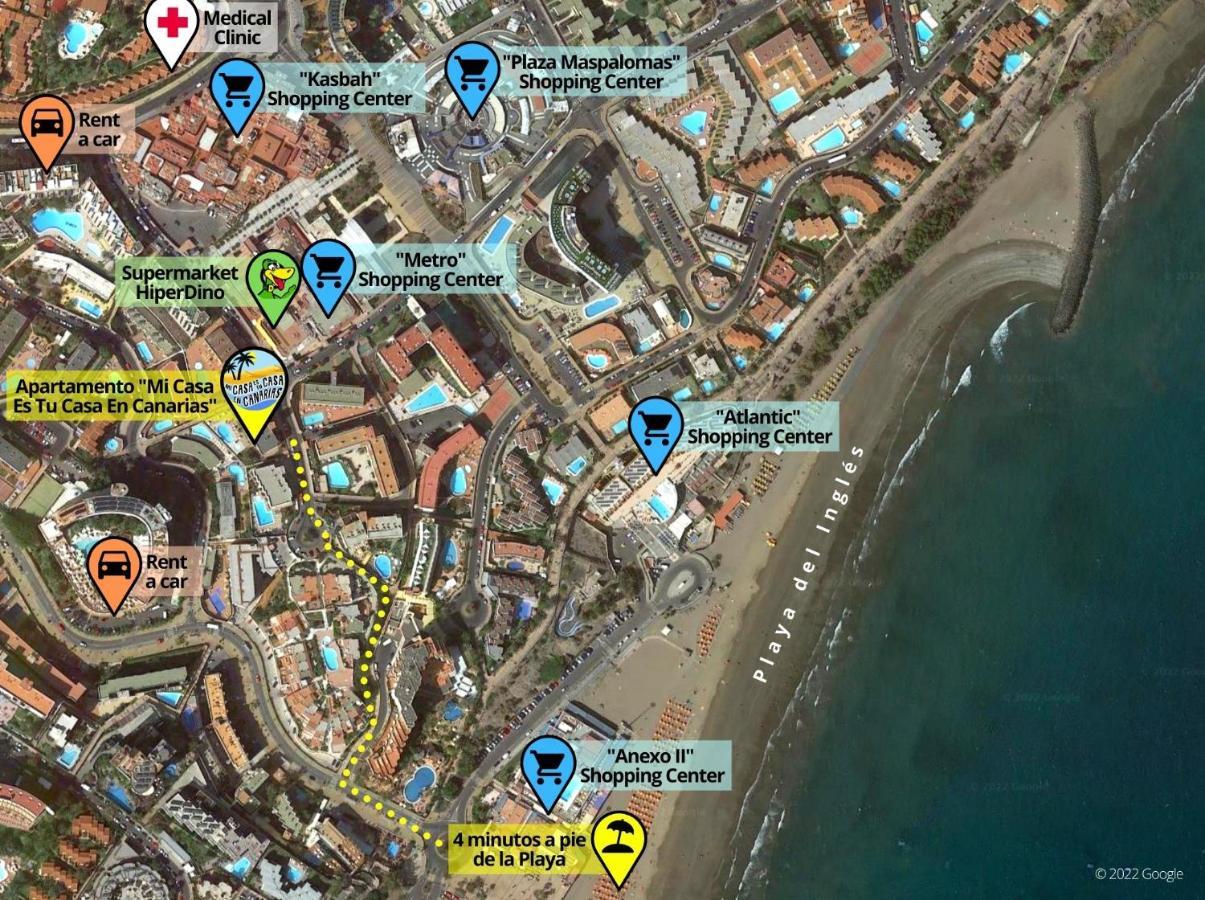 Appartamento Playa Del Ingles, 4 Min A Pie De La Playa Maspalomas  Esterno foto